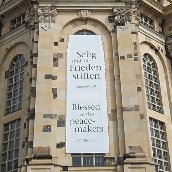 Banner an Frauenkirche Dresden 2018 - AW Contao Webdesign Dresden